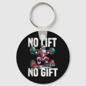 Grappige Workout Lifting Christmas Santa Squat Gym Sleutelhanger (Voorkant)