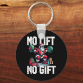 Grappige Workout Lifting Christmas Santa Squat Gym Sleutelhanger (Voorkant)