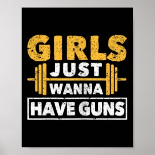 Grappige Workout Meisje Gym Atleet Meisjes Gewoon  Poster