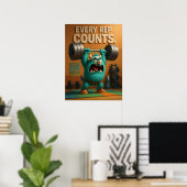 Grappige Workout Muur Kunst | Motiverende Fitness Poster (Thuiskantoor)
