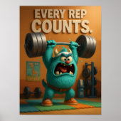 Grappige Workout Muur Kunst | Motiverende Fitness Poster (Voorkant)