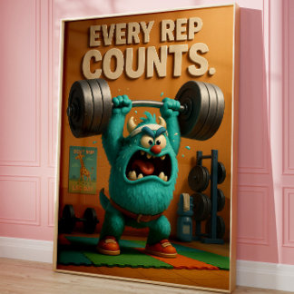 Grappige Workout Muur Kunst | Motiverende Fitness Poster