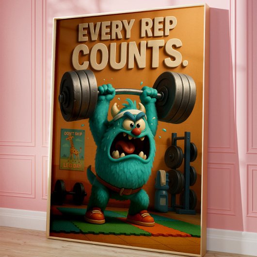 Grappige Workout Muur Kunst | Motiverende Fitness Poster