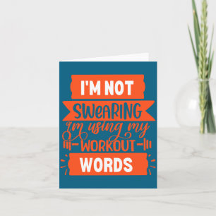 Grappige Workout Woorden Oranje Gym Kaart