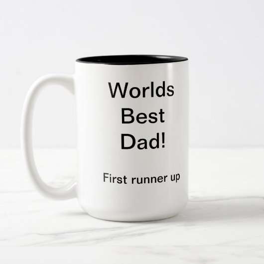 Grappige 'World's Best Dad'-Mok | 2-Tone zwart en  Tweekleurige Koffiemok (Links)