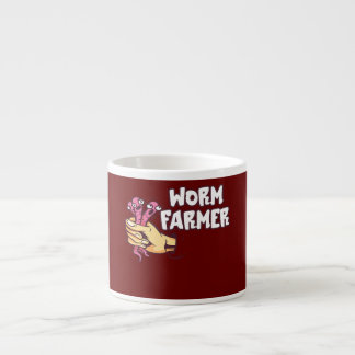 Grappige Wormenboer Handvangst Worm Composterings Espresso Kop