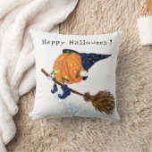 Grappige Worp Kussen Halloween Heks Pompoen Vliege (Deken)