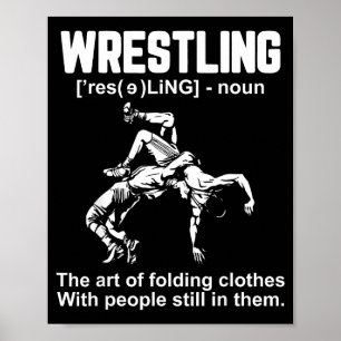 Grappige worstel definitie De kunst van het vouwen Poster