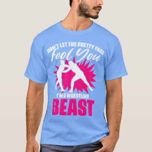 Grappige worstel sport humor voor een meisje frees t-shirt