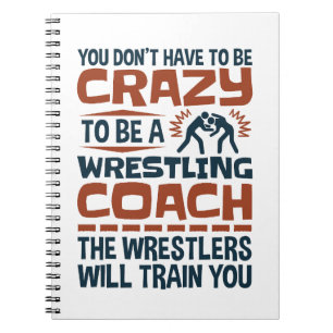 Grappige worstelcoach gekke quote notitieboek
