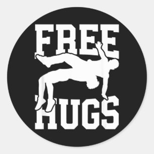 Grappige worstelomhelzingen voor worstelaars MMA-c Ronde Sticker