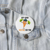 Grappige Wortel Graad Puns  Ronde Button 7,6 Cm (In situ)