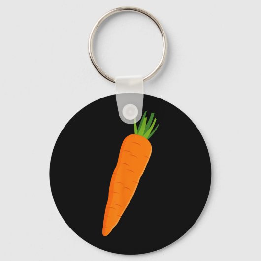 Grappige Wortel Groente Halloween Sleutelhanger (Voorkant)