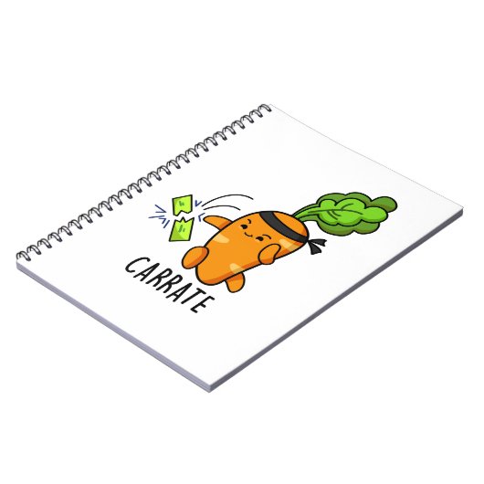 Grappige wortel karate grap notitieboek (Linkerzijde)