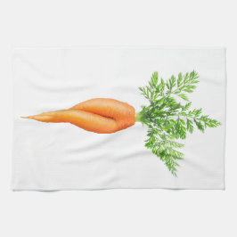 Grappige wortel theedoek