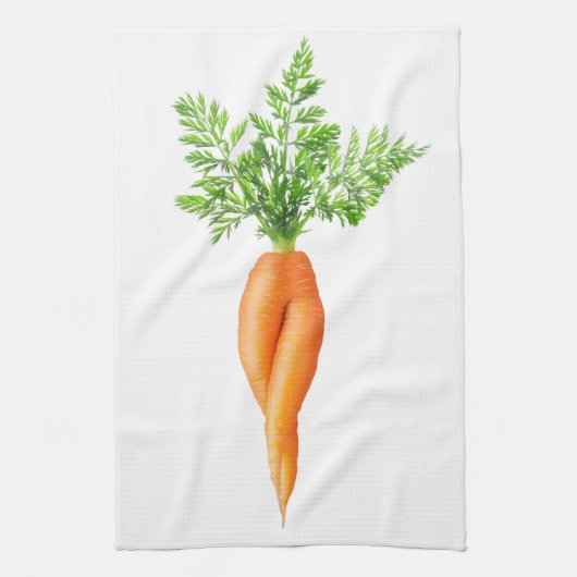 Grappige wortel theedoek (Verticaal)