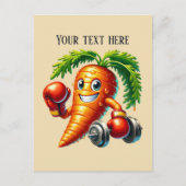 Grappige wortelliefhebbers groente briefkaart (Voorkant)