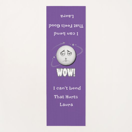 Grappige WOW Maanface Yogamat (Voorkant)