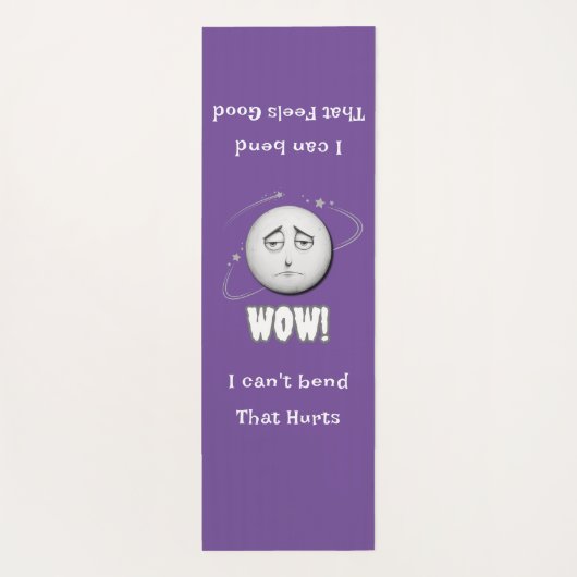 Grappige WOW Maanface Yogamat (Achterkant)