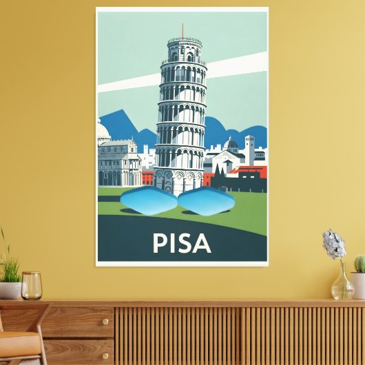 Grappige WPA nationale parken stijl Canvas Afdruk (Insitu (Woonkamer))