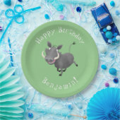 Grappige wrattenzwijn gepersonaliseerde verjaardag papieren bordje (Feest)