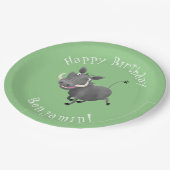 Grappige wrattenzwijn gepersonaliseerde verjaardag papieren bordje (Gekanteld)