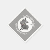 Grappige wrattenzwijn gepersonaliseerde verjaardag servet (Hoek)
