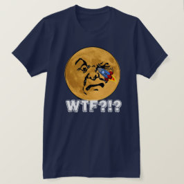 Grappige "WTF?!?" Oude Man Maan Krijgt Raket in Zi T-shirt