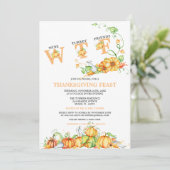 Grappige WTF Thanksgiving Feest Pompoenen  Kaart (Staand voorkant)