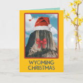 Grappige Wyoming Kerst Kaart (Gele Bloem)