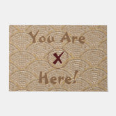 Grappige X markeert de plek Deurmat (Voorkant)