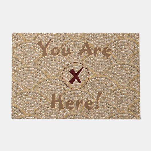 Grappige X markeert de plek Deurmat (Voorkant)