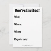 Grappige X-mas Party Financiële Uitnodiging (Achterkant)