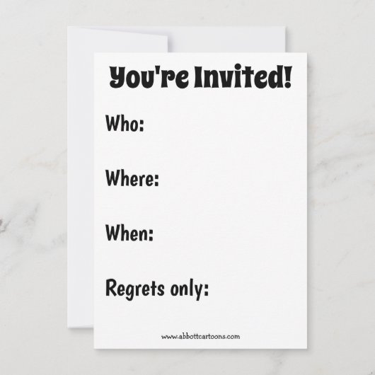 Grappige X-mas Party Financiële Uitnodiging (Achterkant)