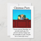 Grappige X-mas Party Financiële Uitnodiging (Voorkant)