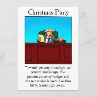 Grappige X-mas Party Financiële Uitnodiging