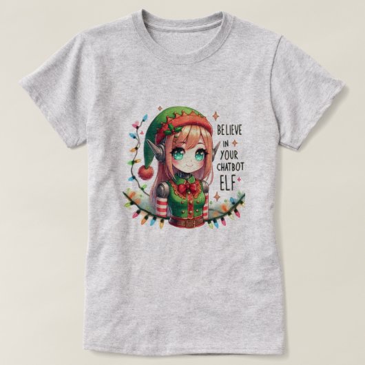 🤖Grappige Xmas Chatbot Memes geloven in Chatbot E T-shirt (Design voorkant)