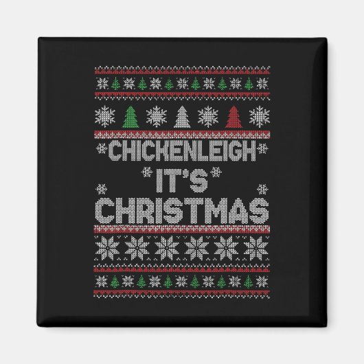 Grappige Xmas Chickenleigh Het is Kerstmis 1 Magneet (Voorkant)