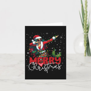 Grappige Xmas Dabbing Zeemeermin Kerstman Vrolijk Kaart