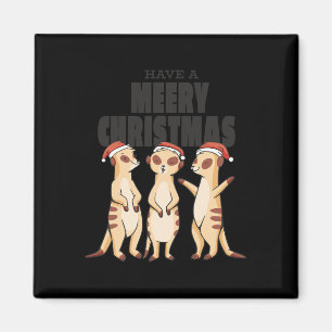 Grappige Xmas familie bijpassende Meerkat hebben e Magneet