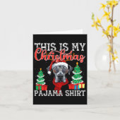 Grappige Xmas Family Matching Pyjama Grote Deen Ch Kaart (Gele Bloem)