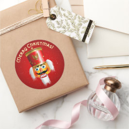 Grappige Xmas Notenkraker Ronde Sticker