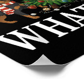 Grappige Xmas Rottweiler duwt kerstboom over Poster (Hoek)