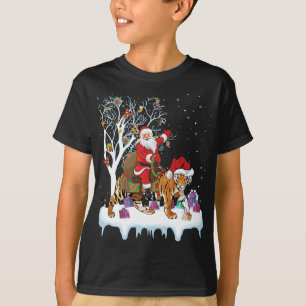 Grappige Xmas Verlichting Boom Santa Riding Tiger  T-shirt