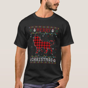 Grappige Xmas Verlichting Leeuw Liefhebbers Lelijk T-shirt