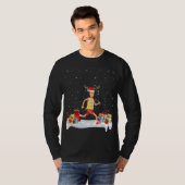 Grappige Xmas Verlichting Rendier Santa Hoed Marat T-shirt (Voorkant volledig)