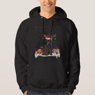 Grappige Xmas Verlichting Rendier Santa Hoed Schna Hoodie