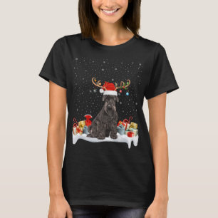 Grappige Xmas Verlichting Rendier Santa Hoed Schna T-shirt