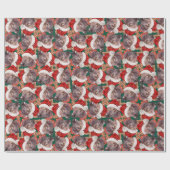 Grappige Xoloitzcuintli Mexicaanse Haarloze Kerstm Cadeaupapier (Vlak)