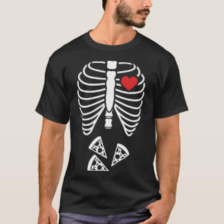 Grappige Xray Easy Halloween kostuum Rib Cage Skel T-shirt